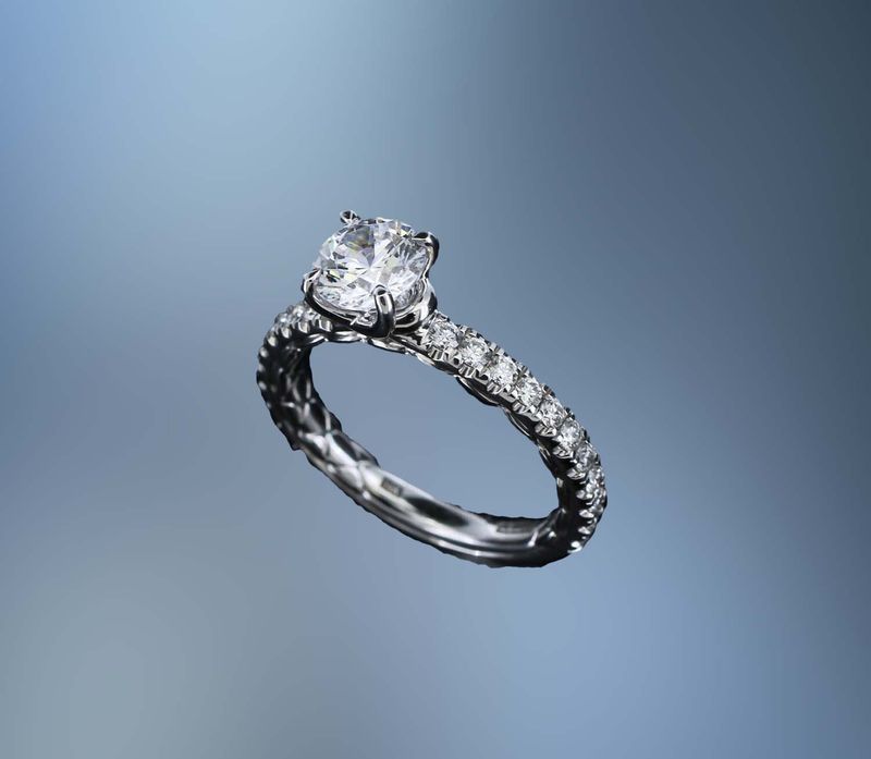 A. JAFFE 14 KT WHITE GOLD ENGAGEMENT RING A. JAFFE 14 KT WHITE GOLD ENGAGEMENT RING