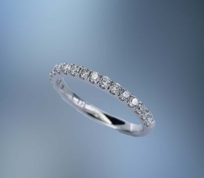 14KT WHITE GOLD DIAMOND WEDDING  BAND