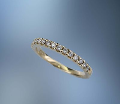 14KT YELLOW GOLD PAVE DIAMOND WEDDING BAND 14KT YELLOW GOLD PAVE DIAMOND WEDDING BAND