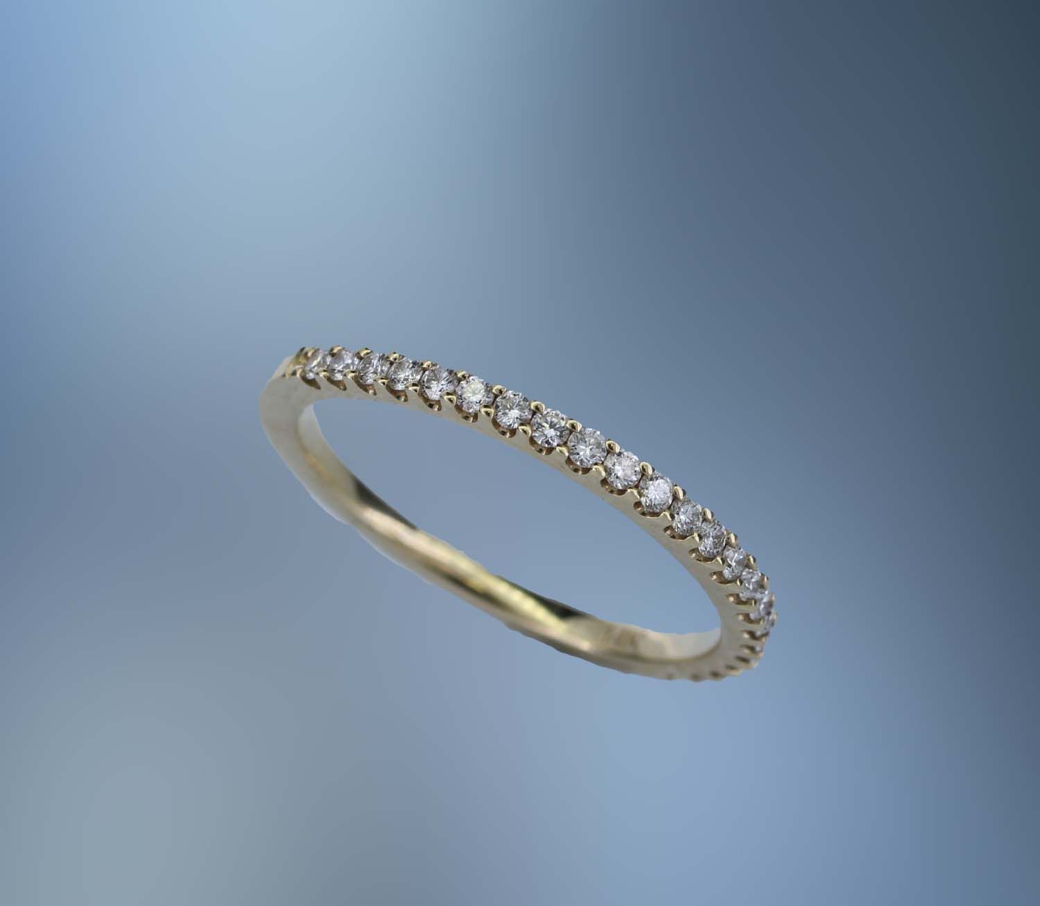 14KT YELLOW GOLD DIAMOND WEDDING BAND