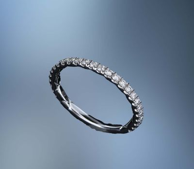 A. JAFFE 14KT WHITE GOLD  WEDDING BAND