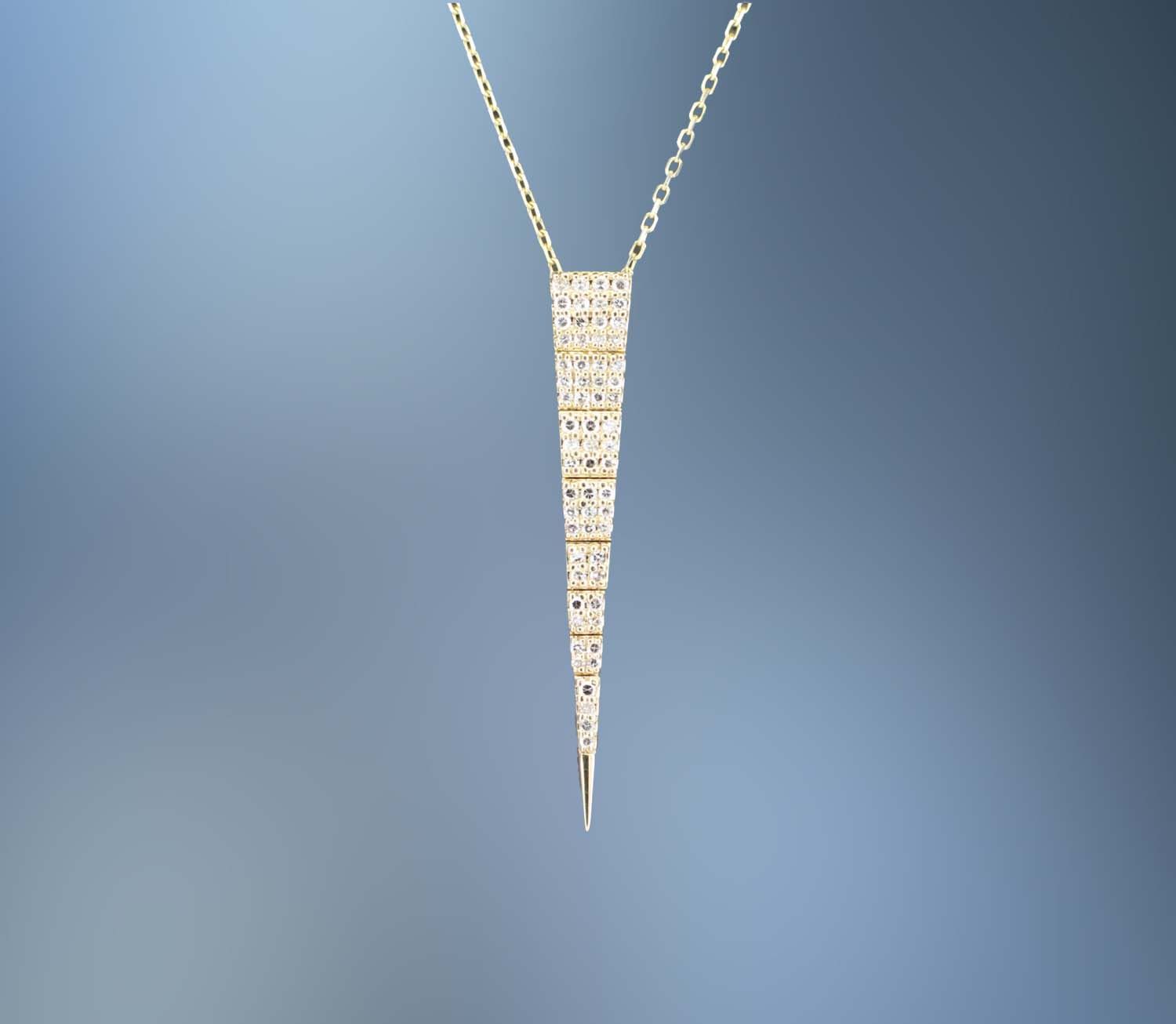 ONE 14KT YELLOW GOLD LADIES DIAMOND PENDANT CONTAINING .18 CTTW OF NATURAL SINGLE CUT DIAMONDS ON AN 18 ONE 14KT YELLOW GOLD LADIES DIAMOND PENDANT CONTAINING .18 CTTW OF NATURAL SINGLE CUT DIAMONDS ON AN 18" CHAIN WITH A LOBSTER CLAW CLASP