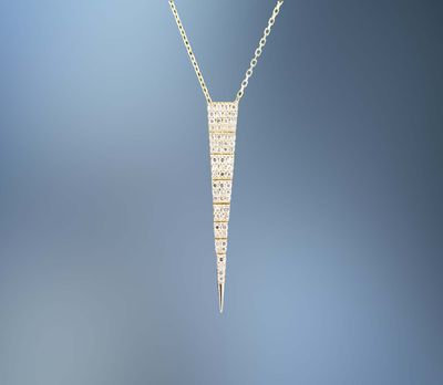 ONE 14KT YELLOW GOLD LADIES DIAMOND PENDANT CONTAINING .18 CTTW OF NATURAL SINGLE CUT DIAMONDS ON AN 18 ONE 14KT YELLOW GOLD LADIES DIAMOND PENDANT CONTAINING .18 CTTW OF NATURAL SINGLE CUT DIAMONDS ON AN 18" CHAIN WITH A LOBSTER CLAW CLASP