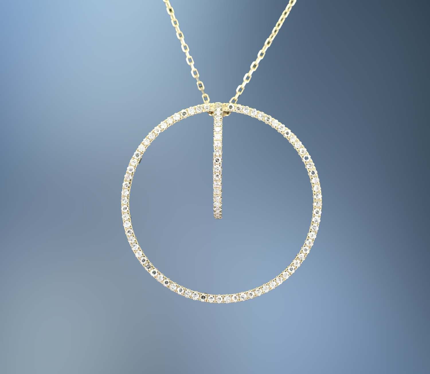 ONE 14KT YELLOW GOLD LADIES DIAMOND PENDANT CONTAINING .27 CTS. OF NATURAL SINGLE CUT DIAMONDS ON AN 18" CHAIN WITH A LOBSTER CLAW CLASP