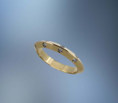 CM10261 14KT YELLOW GOLD LADY'S RING FEATURING 8 ROUND BRILLIANT CUT DIAMONDS TOTALING .16 CTS CM10261 14KT YELLOW GOLD LADY'S RING FEATURING 8 ROUND BRILLIANT CUT DIAMONDS TOTALING .16 CTS