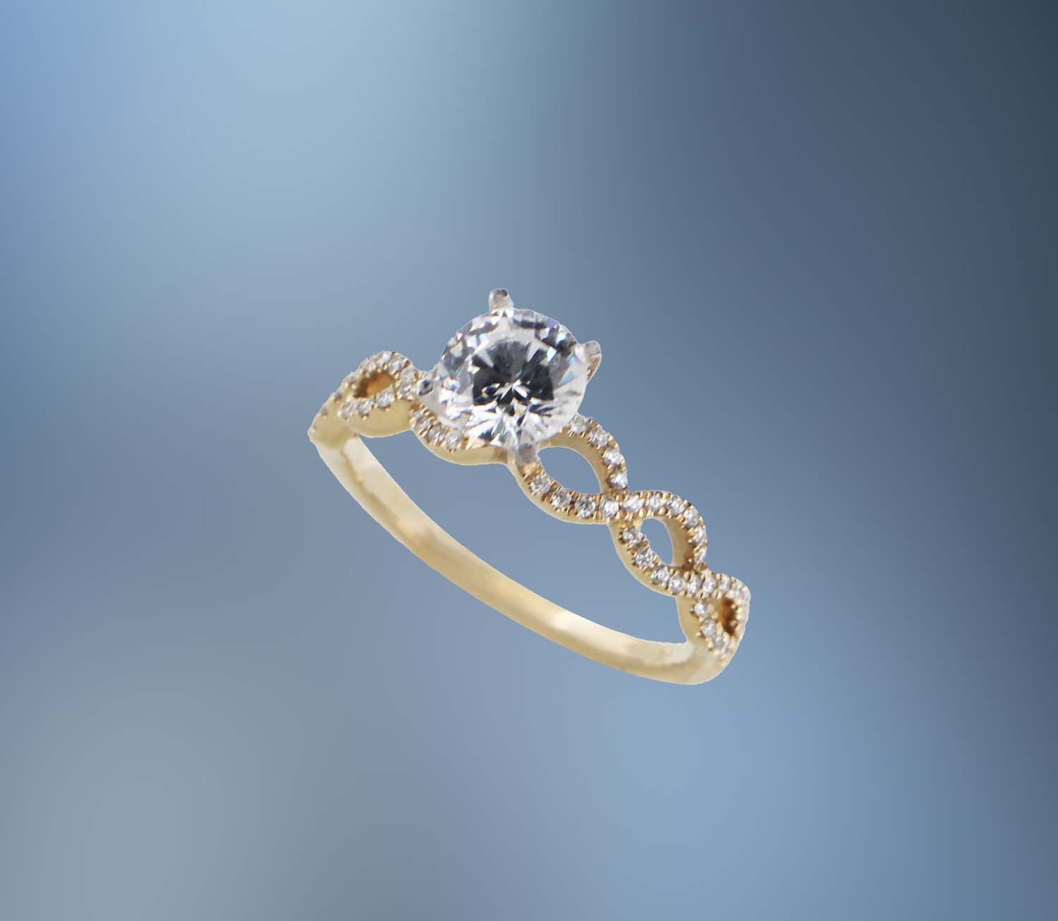 14KT YELLOW GOLD  ENGAGEMENT RING
