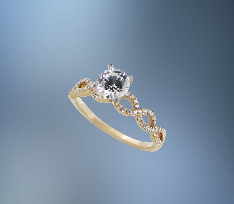 14KT YELLOW GOLD  ENGAGEMENT RING