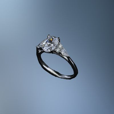 14KT YELLOW GOLD ENGAGEMENT RING