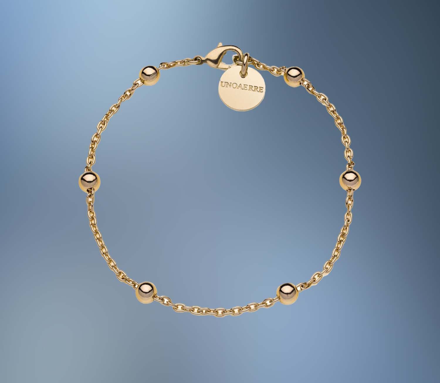 ONE BRONZE/24KT OVERLAY 8.25" LINK STATION BRACELET