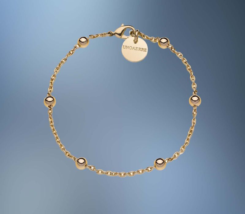 ONE BRONZE/24KT OVERLAY 8.25 ONE BRONZE/24KT OVERLAY 8.25" LINK STATION BRACELET