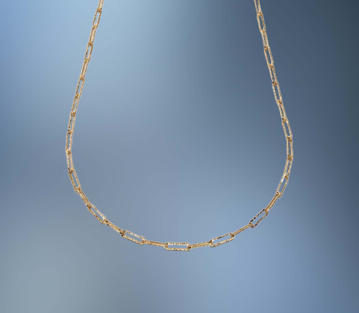 ONE BRONZE/24KT OVERLAY 36.6" PAPERCLIP CHAIN