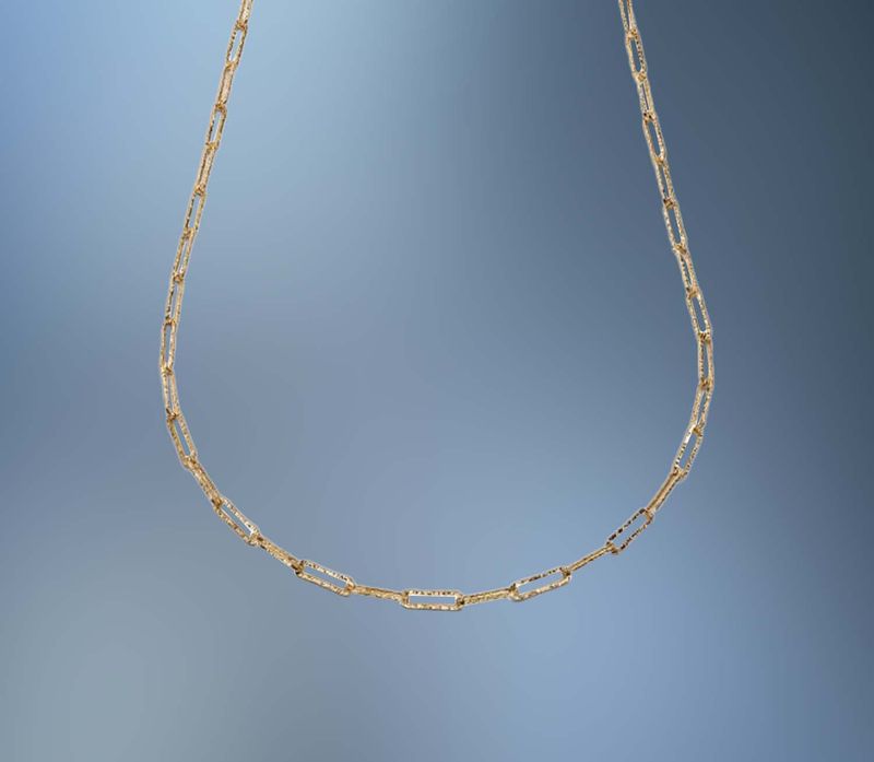 ONE BRONZE/24KT OVERLAY 36.6 ONE BRONZE/24KT OVERLAY 36.6" PAPERCLIP CHAIN