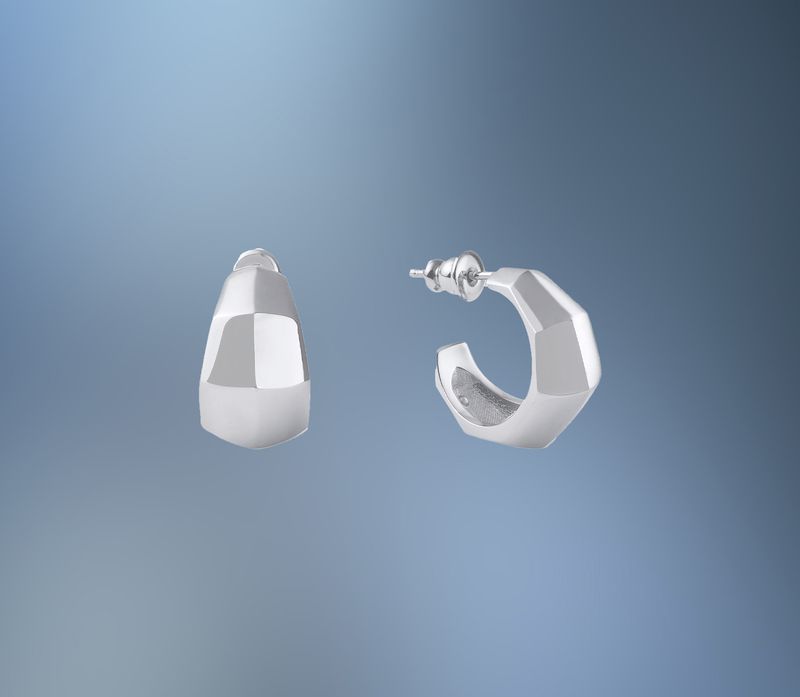 ONE PAIR OF BRONZE RHODIUM SMALL HUGGIE HOOPS ONE PAIR OF BRONZE RHODIUM SMALL HUGGIE HOOPS