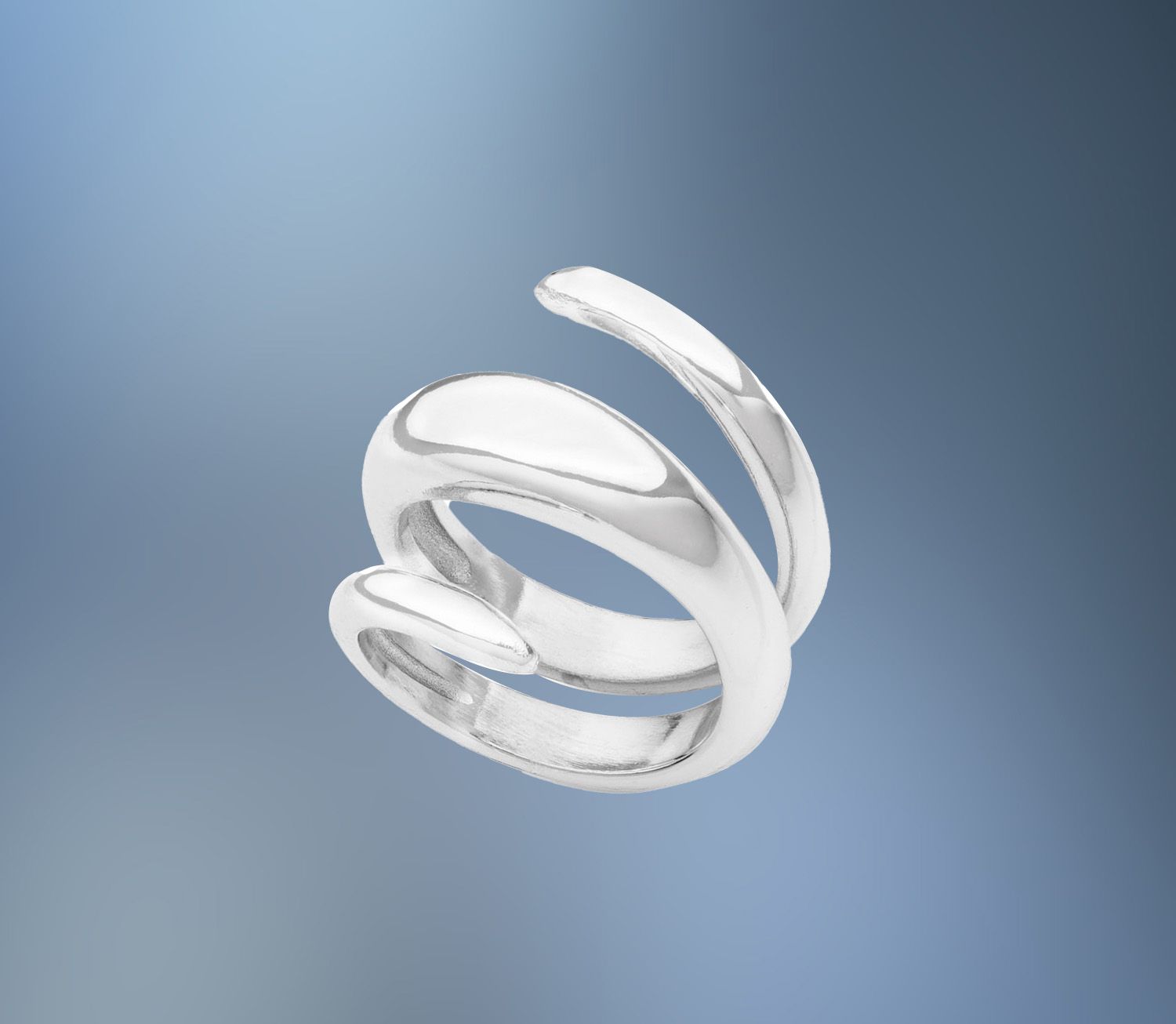 ONE BRONZE/RHODIUM PLATED DESIGNER RING