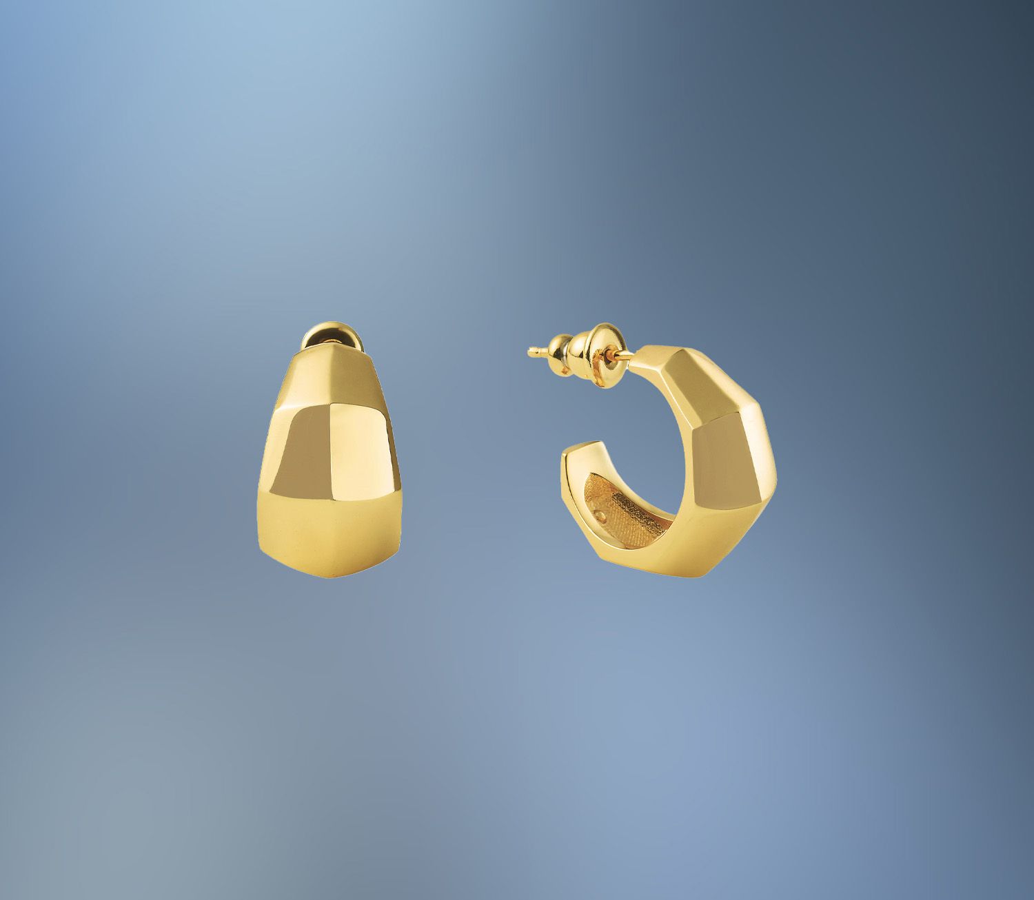ONE PAIR OF BRONZE/24KT OVERLAY SMALL HOOPS