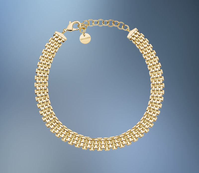 ONE BRONZE/24KT OVERLAY 16 ONE BRONZE/24KT OVERLAY 16" PANTHER LINK CHAIN