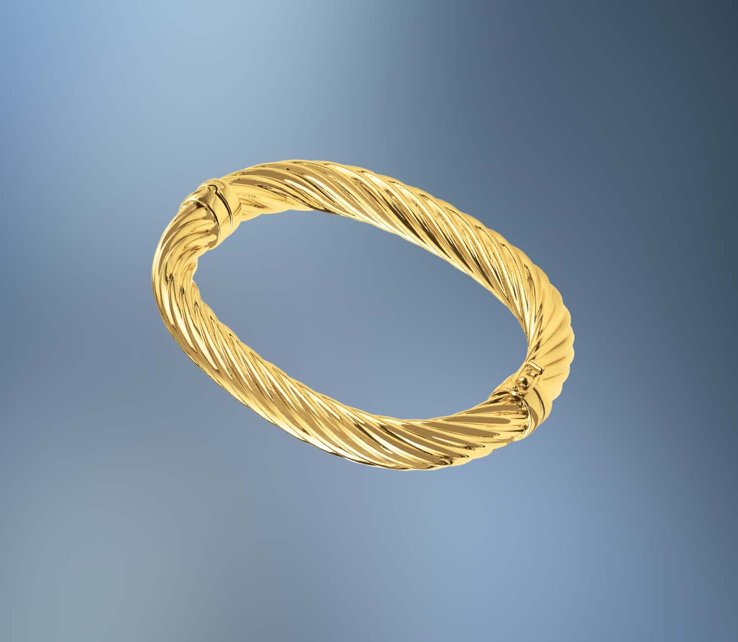 ONE BRONZE/24KT OVERLAY BANGLE BRACELET