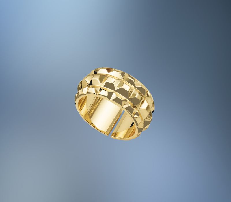 ONE BRONZE/24KT OVERLAY CHUNKY RING ONE BRONZE/24KT OVERLAY CHUNKY RING