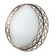 Bronze Quatrefoil Clear Mirror