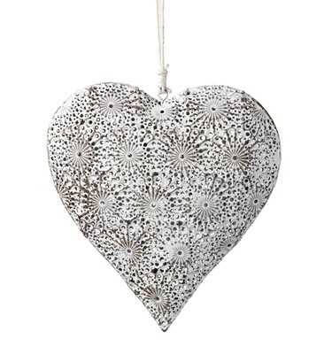 Hanging Heart Cream Lace