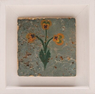 Yellow Flowers on Marble Design Stone Art