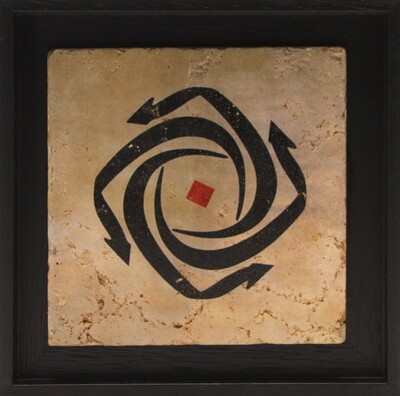 Circular Noons Red Dot Design Stone Art