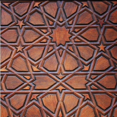Brown Traditional Geometric Design Greeting Card