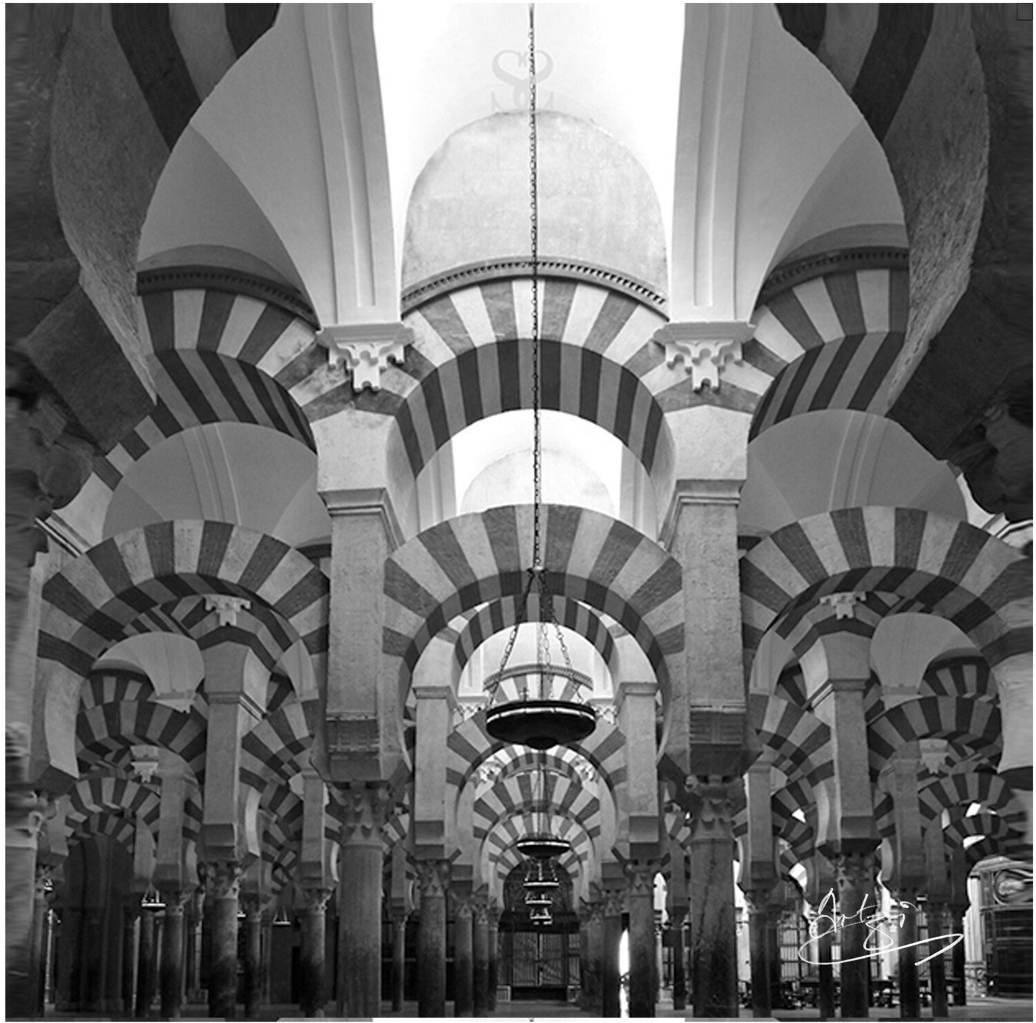 Monochrome Blessed Arches Greeting Card (D2)