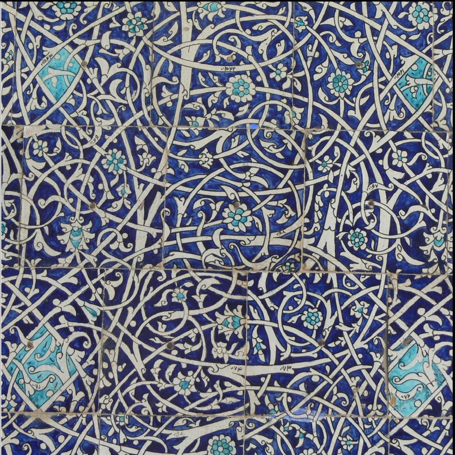 Turqouise & Blue Persian Arabesque Design Greeting Card
