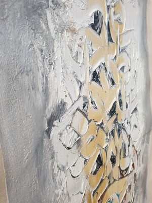 Al Qayyum Textured Multi-Media Original Hand painted Canvas