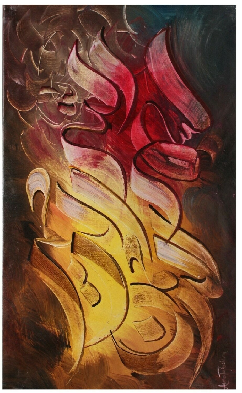 Bismillah Abstract Original Hand Painted Canvas