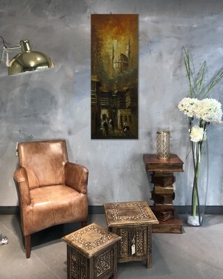 Streets of Baghdad Knife Art Original Hand Painted Canvas