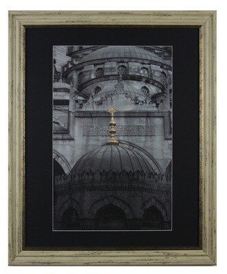 Turkey Islamic Architecture Framed Art in a Cream Distressed Frame The Yeni Camii