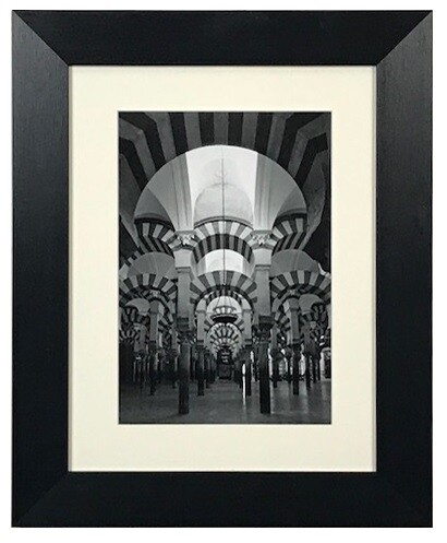Monochrome Blessed Arches Architecture Art (D2) in Black Frame, Frame Colour: Black