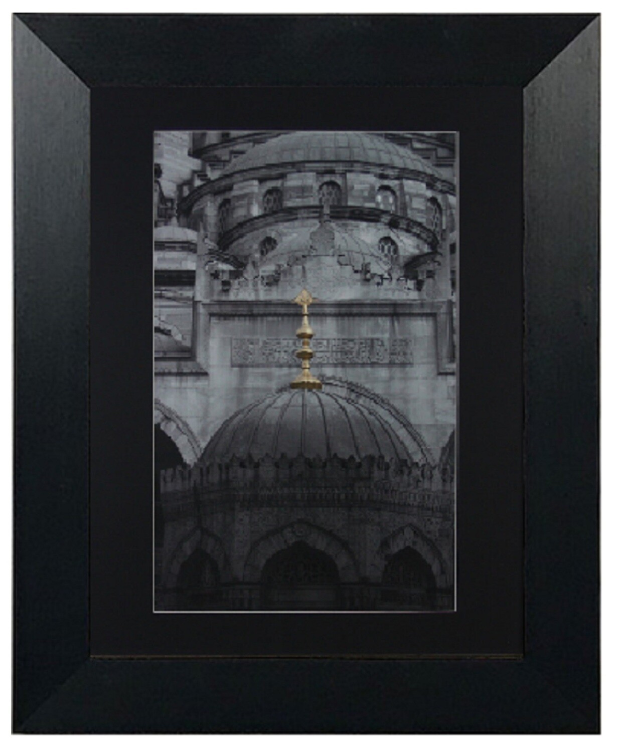 Turkey Islamic Architecture Framed Art in a Cream Distressed Frame The Yeni Camii, Frame Colour: Black