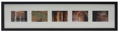 Mosque Arches Design in Black 3D Memory Box Frame