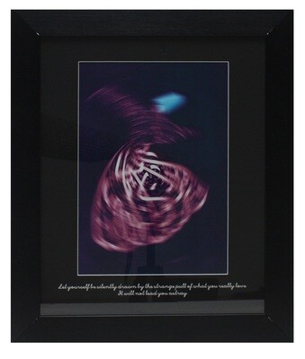Rumi Whirling Dervish Purple Design in Black Grain Finish