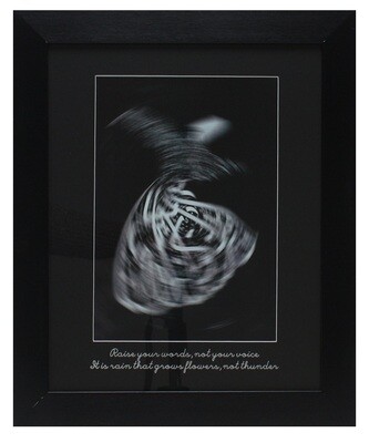 Rumi Whirling Dervish White Design in Black Grain Finish