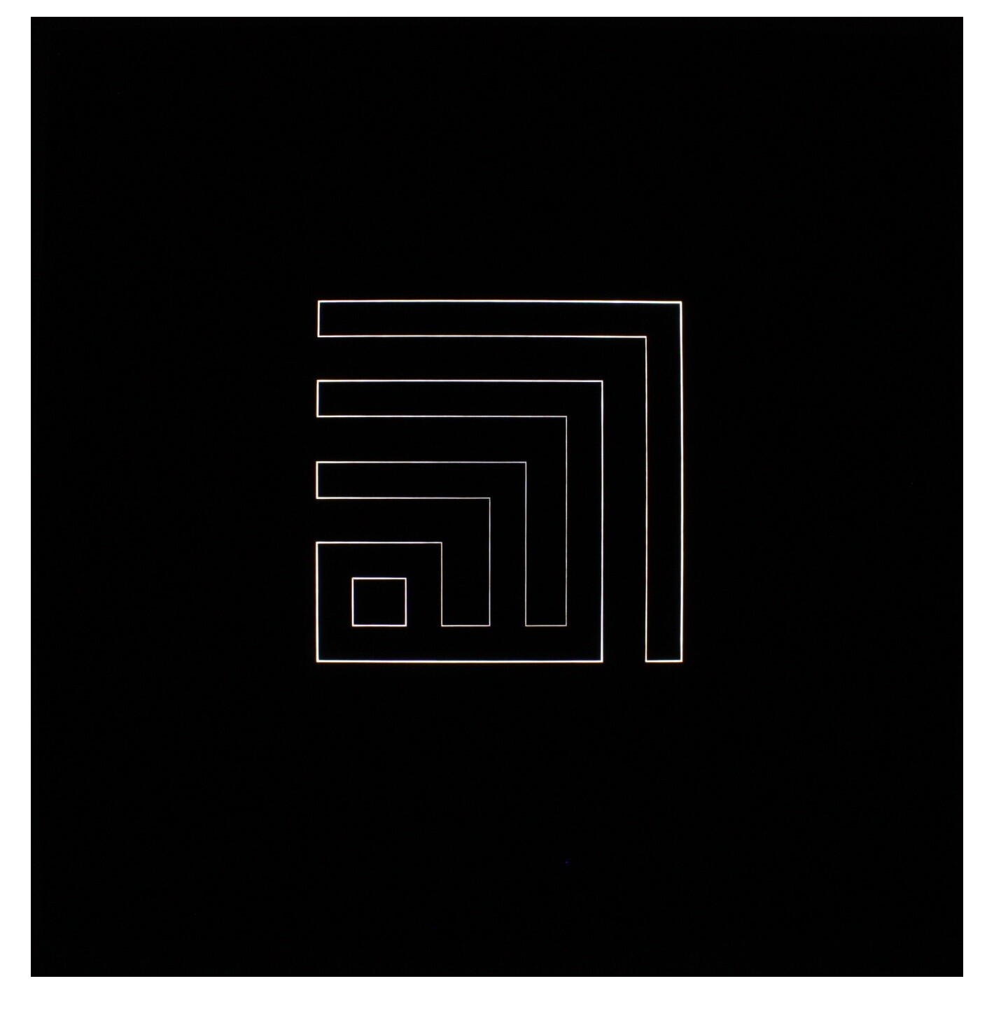 Allah Kufic Calligraphy V-Groove Design in Black 3D Matte Finish Box
