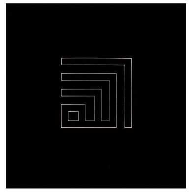 Allah Kufic Calligraphy V-Groove Design in Black 3D Matte Finish Box
