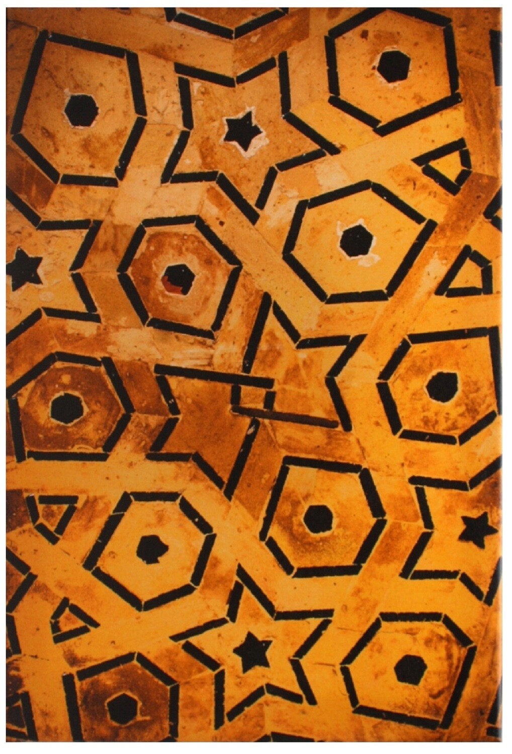 Geometric Mustard & Black Moroccan Art Design Giclée Canvas