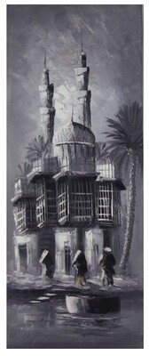 Streets of Baghdad Knife Art Original Hand Painted Canvas