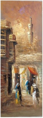 Streets of Baghdad Knife Art Original Hand Painted Canvas