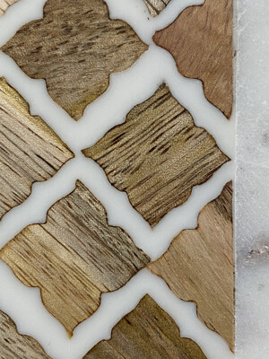 Cordoba Wood Marble Coaster