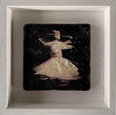 Whirling Dervish Monochrome Design Stone Art