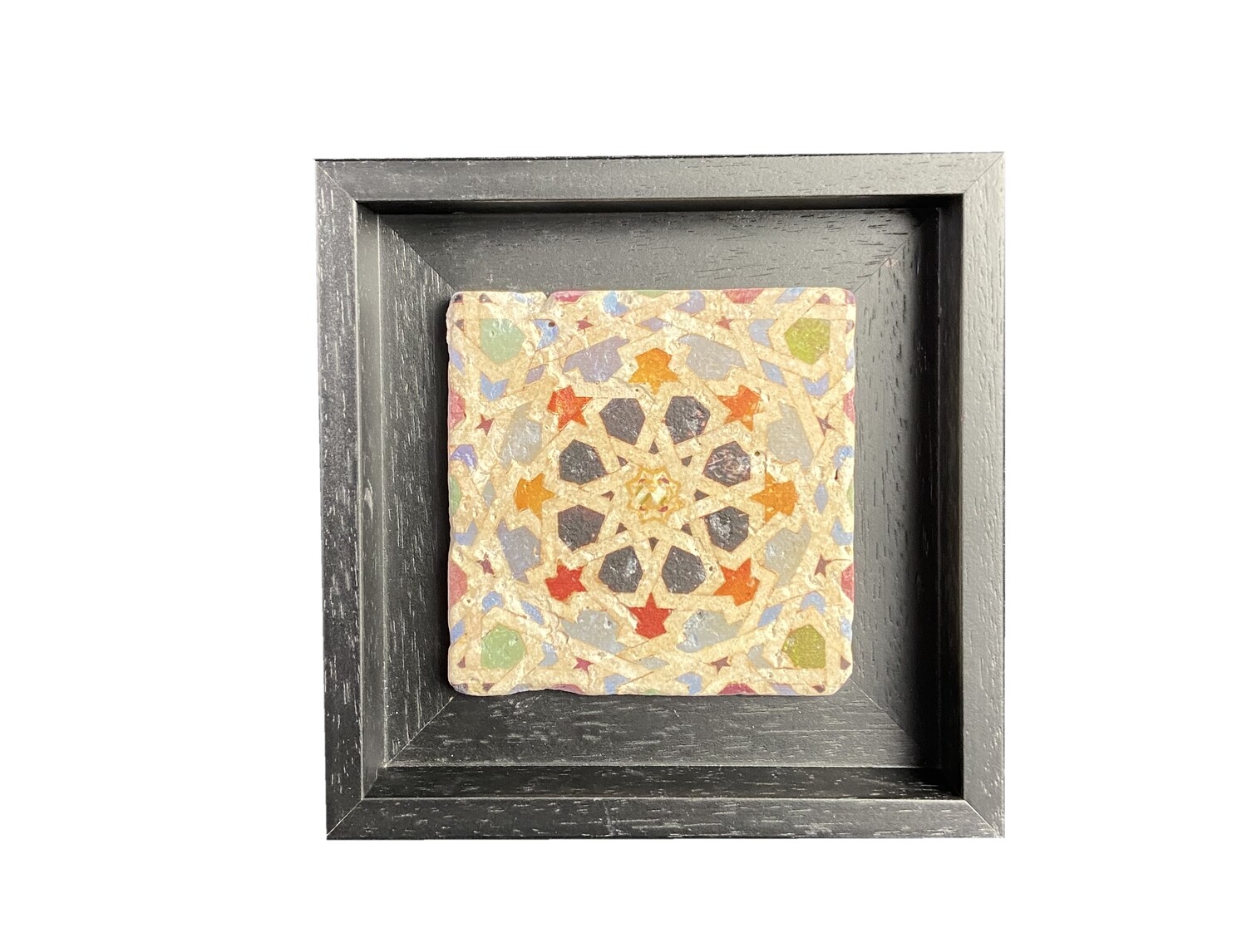 Andalusian “Eight-Pointed Star" Mosaic Multicoloured Stone Tile