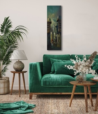 Streets of Baghdad Knife Art Original Hand Painted Canvas