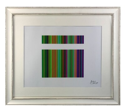 The Vibrancy of Islam Modern Art in a White Distressed Frame