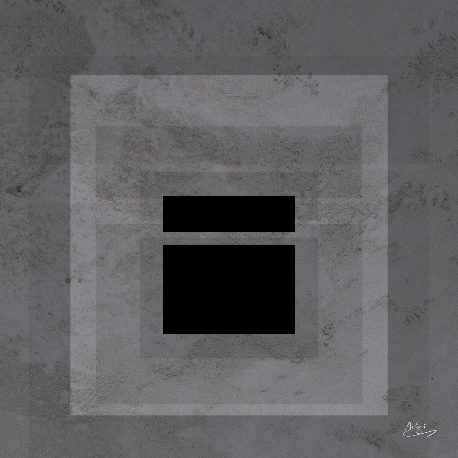 Kaaba - Veils - Grey Abstract Giclée Canvas