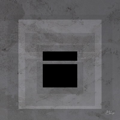 Kaaba - Veils - Grey Abstract Giclée Canvas